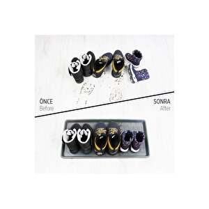 2 Li Pratik Ayakkabılık Seti (1 Er Adet Ayakkabılık, Ayakkabı Tepsisi)