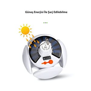 Solar Güneş Enerjili Kamp Lambası Katlanabilir Taşınabilir Solar Bahçe Aydınlatma - Kamp Lambası