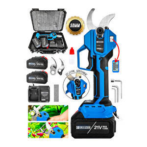 M-55 Mm Dijital Kömürsüz Akülü Bağ Dal Ağaç Kesme Biçme Budama Şarjlı Makası Makas Makinesi