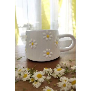 Seramik El Yapımı Sarı Papatya Desenli Kupa Bardak Pinterest Papatya Kupa Hediyelik Papatya Kupa