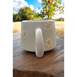 Seramik El Yapımı Sarı Papatya Desenli Kupa Bardak Pinterest Papatya Kupa Hediyelik Papatya Kupa