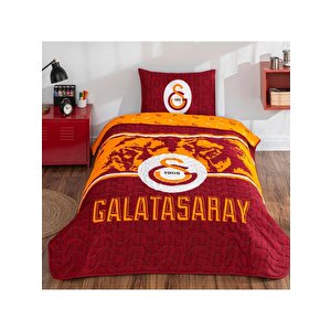 Yeni Sezon Lisanslı Galatasaray Şanslı Aslan Tek Kişilik Yatak Örtüsü