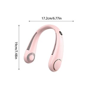 Şarjlı – 3 Kademeli – Taşınabilir Boyun Tipi Fan Şarj Edilebilir Serinletici  Taşınabilir Boyun Fanı