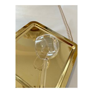 Cam El Yapımı Büyük Boy Ölçü Kaşığı – Modern Tasarım Tek Parça