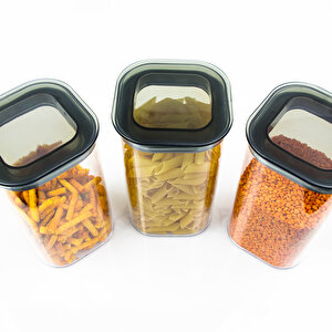 12 Adet 1.1 Lt İstiflenebilir Kristal Vakumlu Erzak Kabı 1.1 Lt Vakumlu Saklama Kabı