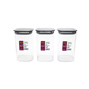 12 Adet 1.1 Lt İstiflenebilir Kristal Vakumlu Erzak Kabı 1.1 Lt Vakumlu Saklama Kabı