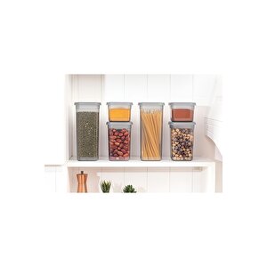 12  Adet Sızdırmaz Kapaklı Vakumlu Kare Erzak Saklama Kabı Seti 24 Parça