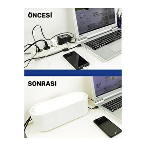 Mcblue Antrasit Kablo Düzenleyici Çoklu Priz Kutusu