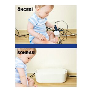 Mcblue Antrasit Kablo Düzenleyici Çoklu Priz Kutusu