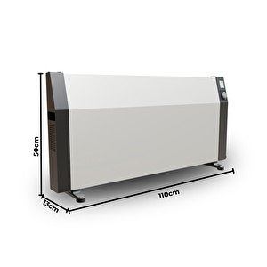 Mirkraft Econ 110 Antrasit/beyaz Manuel Konvektör Isıtıcı