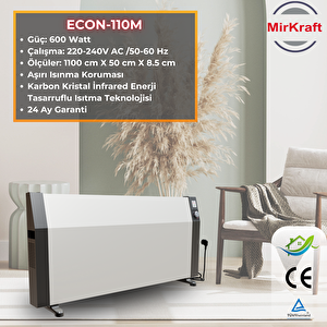 Mirkraft Econ 110 Antrasit/beyaz Manuel Konvektör Isıtıcı