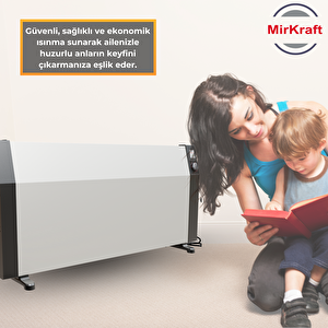 Mirkraft Econ 110 Antrasit/beyaz Manuel Konvektör Isıtıcı