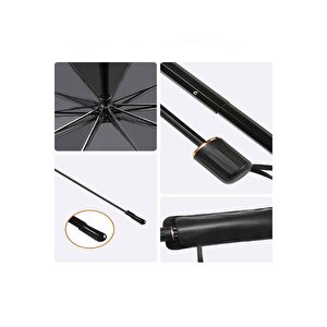 Katlanabilir Oto Ön Cam Güneşlik Şemsiye Tip 140x75 Cm Güneş Koruyucu Isı Yalıtımlı Araç Gölgelik140cm X 75cm