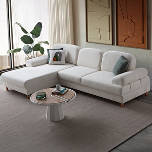 Aries Yataklı Sandıklı Köşe Takımı Beyaz Sol Köşe Beyaz