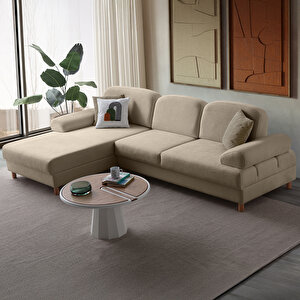 Aries Yataklı Sandıklı Köşe Takımı Sütlü Kahve Sol Köşe Sütlü Kahve