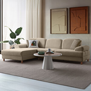 Aries Yataklı Sandıklı Köşe Takımı Sütlü Kahve Sol Köşe Sütlü Kahve