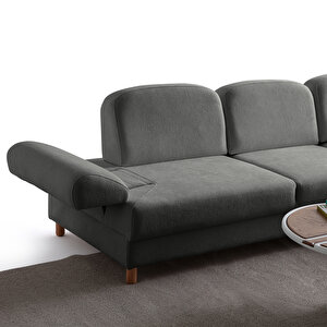 Eymense Aries Yataklı Sandıklı Piyonlu Köşe Takımı Antrasit Sağ Köşe