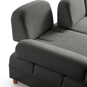 Eymense Aries Yataklı Sandıklı Piyonlu Köşe Takımı Antrasit Sağ Köşe