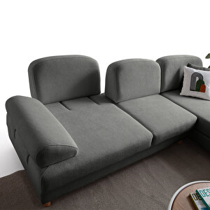 Eymense Aries Yataklı Sandıklı Piyonlu Köşe Takımı Antrasit Sağ Köşe