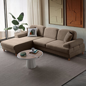 Aries Yataklı Sandıklı Köşe Takımı Kahverengi Sol Köşe Kahverengi