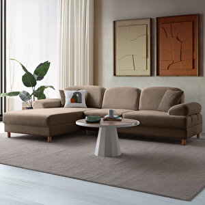 Aries Yataklı Sandıklı Köşe Takımı Kahverengi Sol Köşe Kahverengi