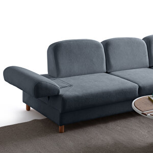 Eymense Aries Yataklı Sandıklı Piyonlu Köşe Takımı Mavi Sağ Köşe