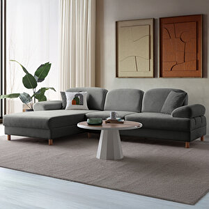 Aries Yataklı Sandıklı Köşe Takımı Antrasit Sol Köşe Antrasit