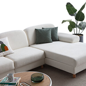 Eymense Aries Yataklı Sandıklı Piyonlu Köşe Takımı Beyaz Sağ Köşe