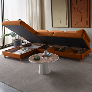 Aries Yataklı Sandıklı Köşe Takımı Turuncu Sol Köşe Turuncu