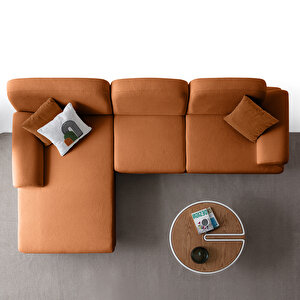 Eymense Aries Yataklı Sandıklı Köşe Takımı Turuncu Sol Köşe