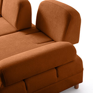 Eymense Aries Yataklı Sandıklı Köşe Takımı Turuncu Sol Köşe