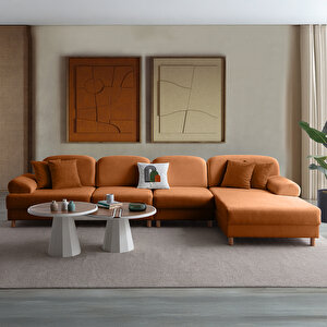 Eymense Aries Yataklı Sandıklı Piyonlu Köşe Takımı Turuncu Sağ Köşe