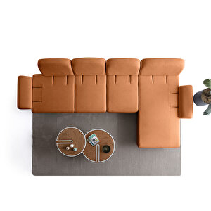 Eymense Aries Yataklı Sandıklı Piyonlu Köşe Takımı Turuncu Sağ Köşe