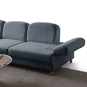 Eymense Aries Yataklı Sandıklı Köşe Takımı Mavi Sol Köşe