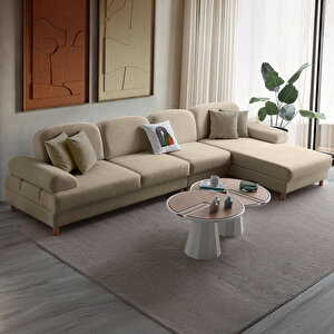 Aries Yataklı Sandıklı Piyonlu Köşe Takımı Sütlü Kahve Sağ Köşe Sütlü Kahve