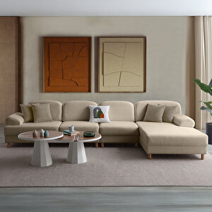 Eymense Aries Yataklı Sandıklı Piyonlu Köşe Takımı Sütlü Kahve Sağ Köşe