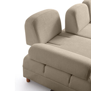 Eymense Aries Yataklı Sandıklı Piyonlu Köşe Takımı Sütlü Kahve Sağ Köşe