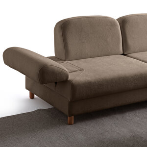 Eymense Aries Yataklı Sandıklı Piyonlu Köşe Takımı Kahverengi Sağ Köşe