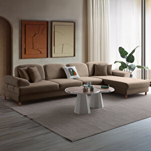 Aries Yataklı Sandıklı Piyonlu Köşe Takımı Kahverengi Sağ Köşe Kahverengi