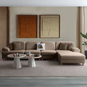 Eymense Aries Yataklı Sandıklı Piyonlu Köşe Takımı Kahverengi Sağ Köşe