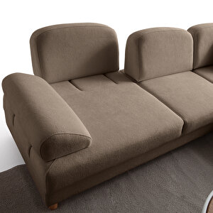 Eymense Aries Yataklı Sandıklı Piyonlu Köşe Takımı Kahverengi Sağ Köşe