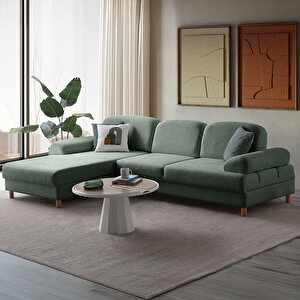 Eymense Aries Yataklı Sandıklı Köşe Takımı Yeşil Sol Köşe