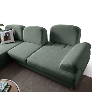 Eymense Aries Yataklı Sandıklı Köşe Takımı Yeşil Sol Köşe