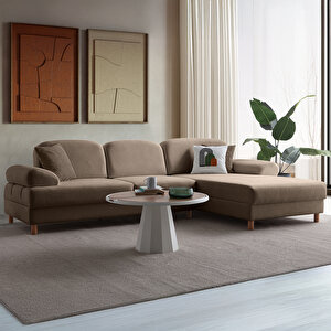 Aries Yataklı Sandıklı Köşe Takımı Kahverengi Sağ Köşe Kahverengi