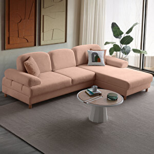 Aries Yataklı Sandıklı Köşe Takımı Pembe Sağ Köşe Pembe