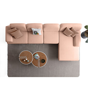 Eymense Aries Yataklı Sandıklı Piyonlu Köşe Takımı Pembe Sağ Köşe