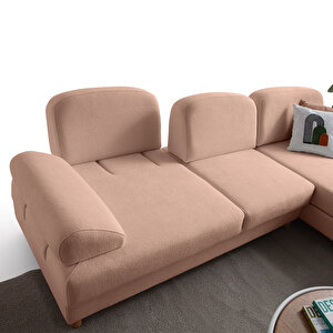 Eymense Aries Yataklı Sandıklı Piyonlu Köşe Takımı Pembe Sağ Köşe