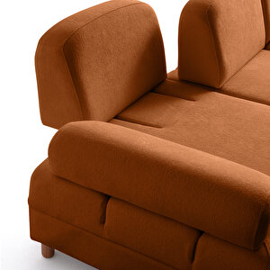 Eymense Aries Yataklı Sandıklı Köşe Takımı Turuncu Sağ Köşe