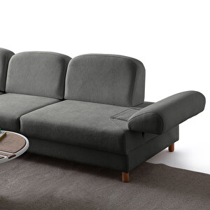 Eymense Aries Yataklı Sandıklı Piyonlu Köşe Takımı Antrasit Sol Köşe