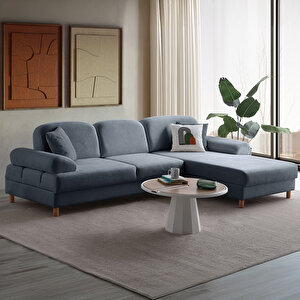 Eymense Aries Yataklı Sandıklı Köşe Takımı Mavi Sağ Köşe